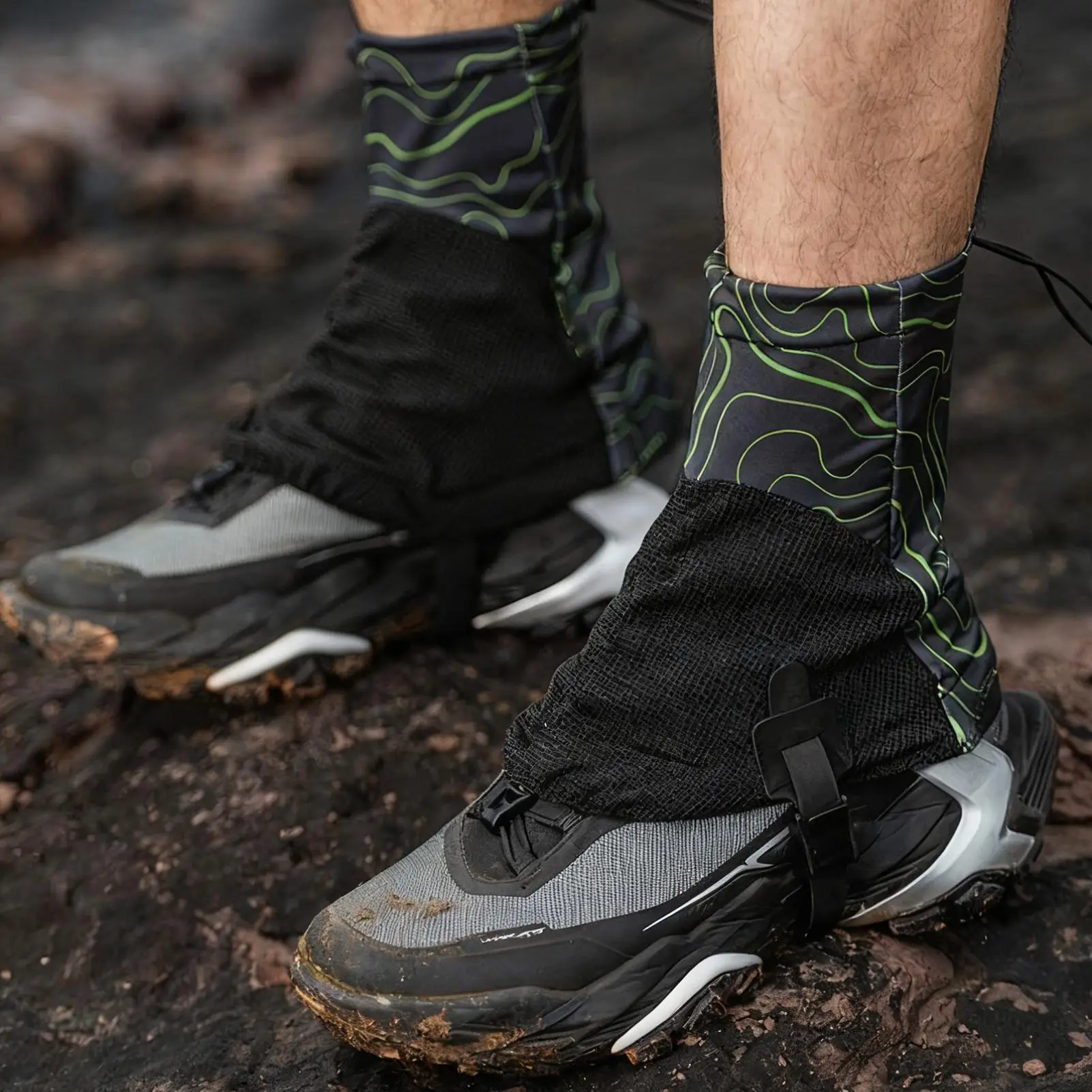 Shoe Gaiters Sandproof Adjustable Covers 1 Pair Ankle Gaiters Outdoor For Mountaineering Desert Running Camping Outdoor Travel