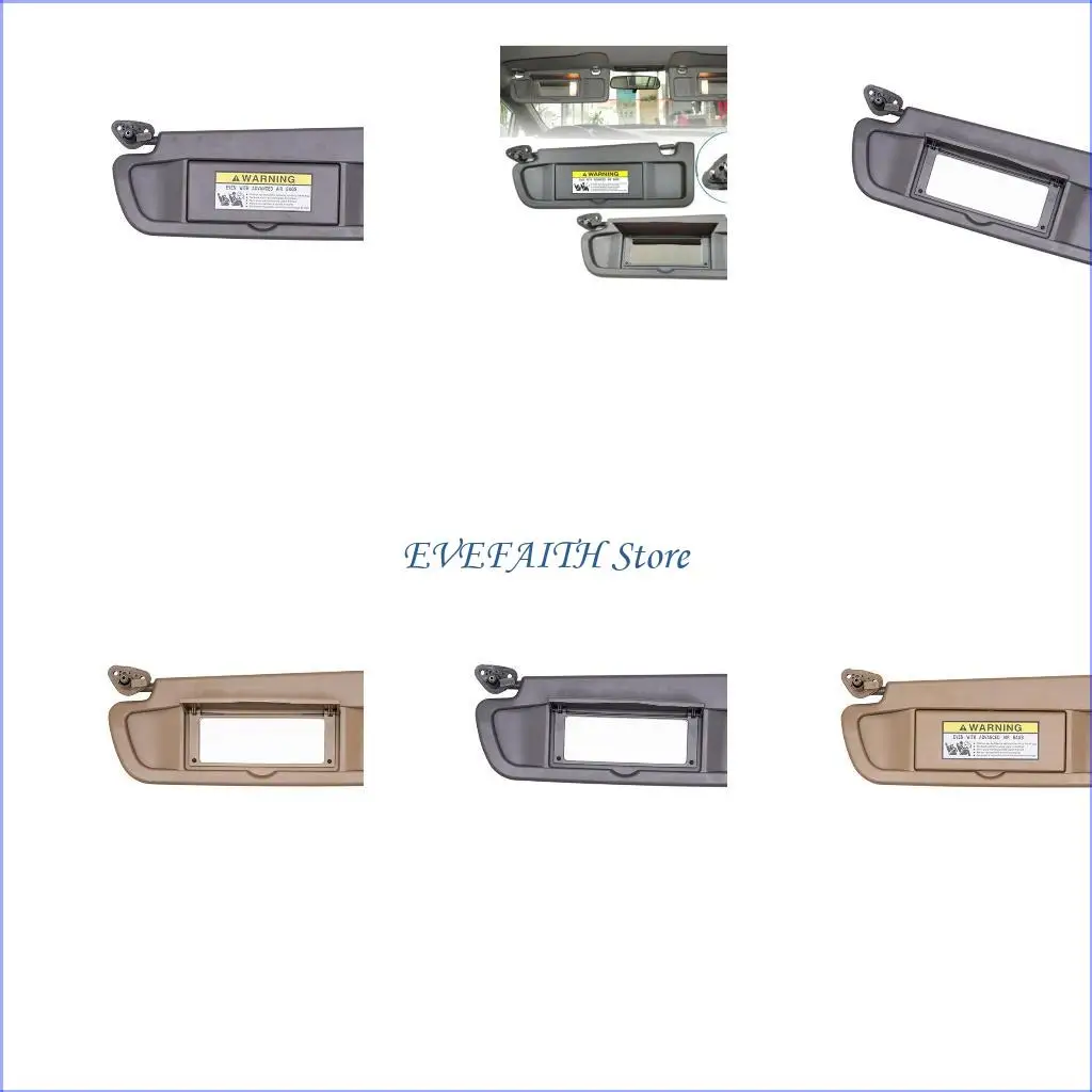 

124B Replacement Sun Visors with Glass Passenger/Driver Side Sunvisor for Civic 06-11 Auto Accessory Part Easy Installation