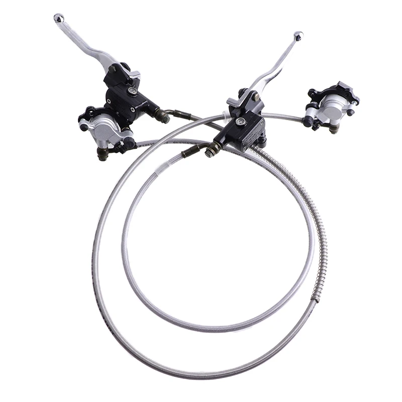 47cc 49cc Pocket Bike Hydraulic Disc Brake Caliper Master Cylinder For 2 Stroke Mini Dirt Bike Motorcycle Scooter Moped Kids ATV