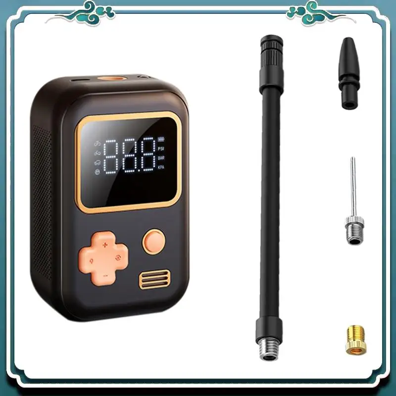 

ABTU-1Set Portable Air Pump 12V Electric Inflator For Car Tires And Bicycles With LED Light