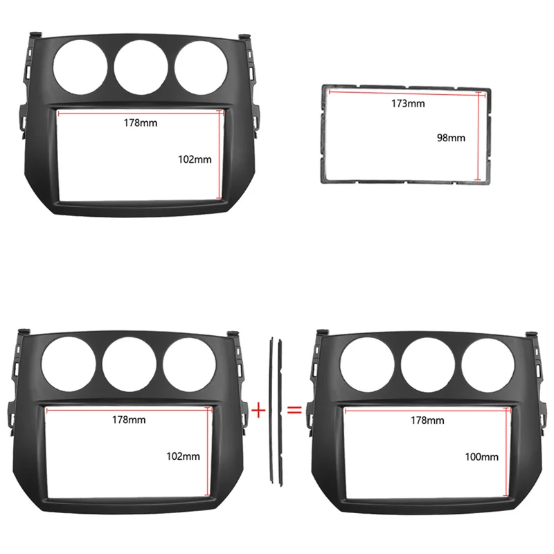 M93K-2Din راديو ستيريو بالسيارة فآسيا لمازدا MX-5 MX5 مياتا 2005 + لوحة القيادة فيديو مشغل ديفيدي لوحة الإطار تصاعد الكسوة #6