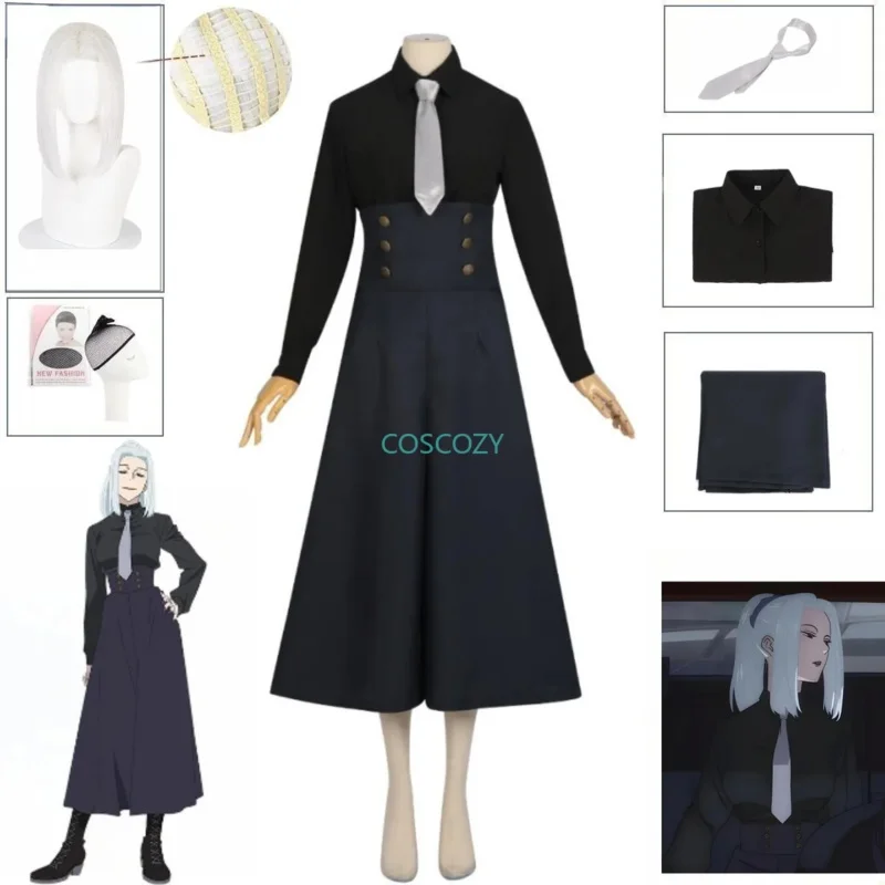 

Anime Jujutsu Kaisen Season 2 May Cosplay Costume Wig Anime Uniform Shirt Pants Tie Jujutsu Cosplay Outfits Halloween Suits