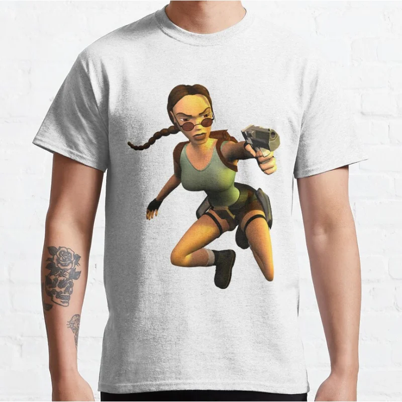 Day Gift For Lara Croft Awesome For Movie Fan Tomb Raider 90s Retro video games graphic t shirts old school tee All size S-6XL