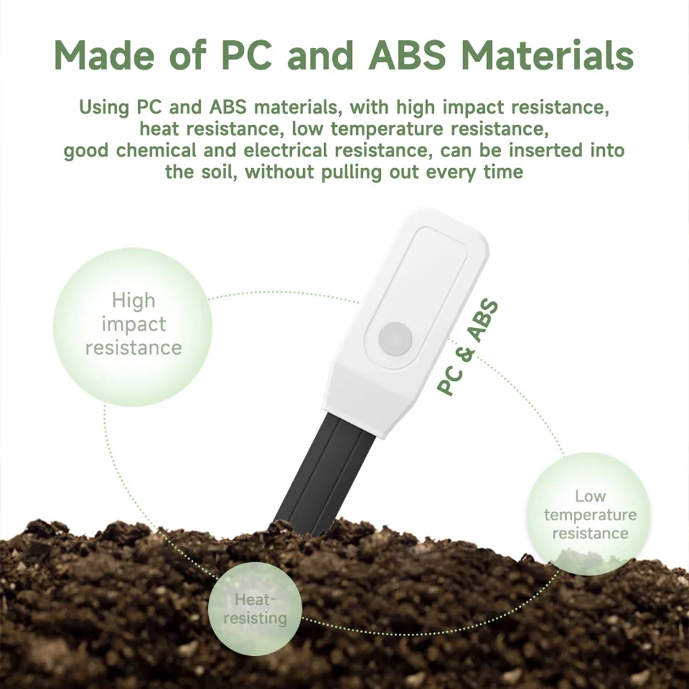 Tuya Wifi Soil Tester Moisture Temperature Humidity Sensor Wireless Earth Hygrometer for Planting Garden Potted Lawn