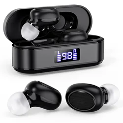 CIC Rechargeable hearing aid, hearing loss for the elderly, digital display, adjustable sound amplifier, portable charging case