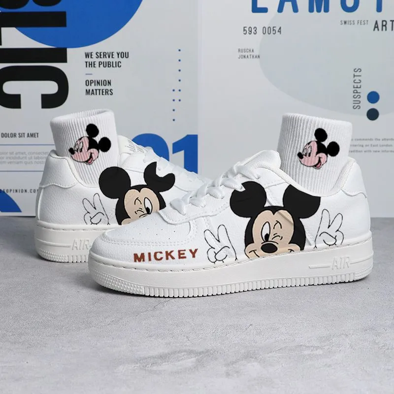 Disney Stitch Cartoon Woman Casual Sneaker adolescent Breathable Versatile Couples Board Shoes Cute Students Casual Sports Shoes