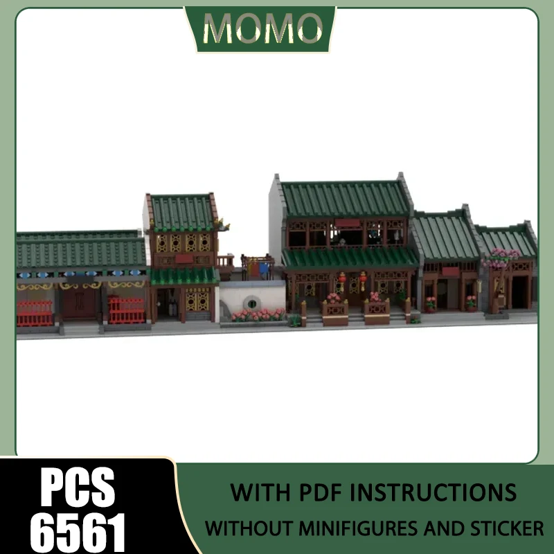 

Moc Building Bricks Chinese Classic Scene- Ya Men / Pawn Shop/Ancient Tea Shop Technology Blocks Gifts Toys DIY Set Assembly