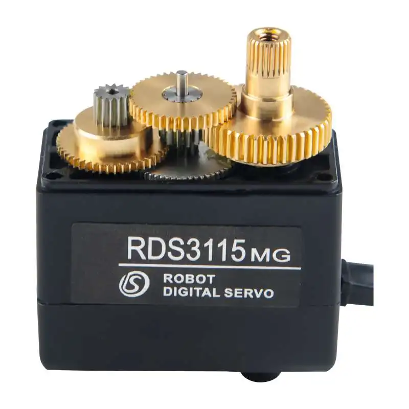 1/2/4 Uds RDS3115 15KG Robot Servo Digital 180/270 °   Servomotor de engranaje de Metal de eje de doble eje para brazo robótico de avión de barco de coche RC