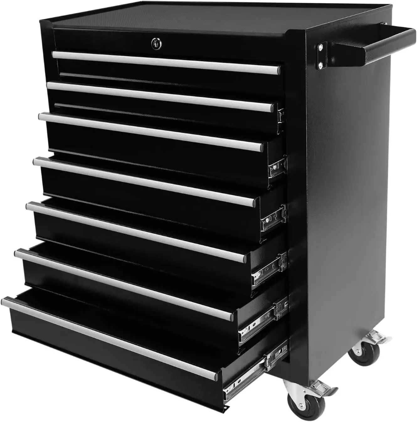 7 Drawers Rolling Tool Chest with Wheels Tool Box Organizer with Large Storage Cabinet Removable Portable Tool Cabinet with Lock