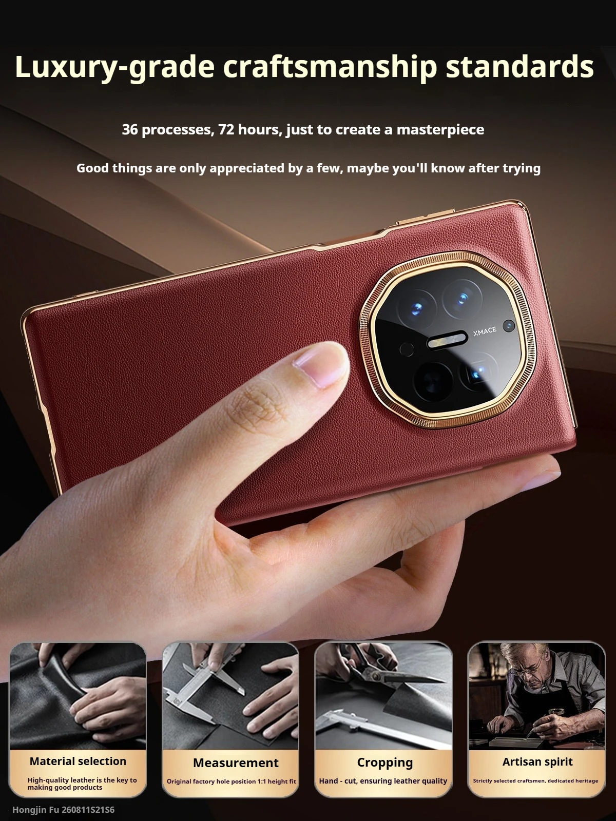 Luxury Genuine Leather Smart Flip Case for Huawei Mate XT2 Full Lens Protection Top Grain Cowhide Magnetic Flip Protective Cover