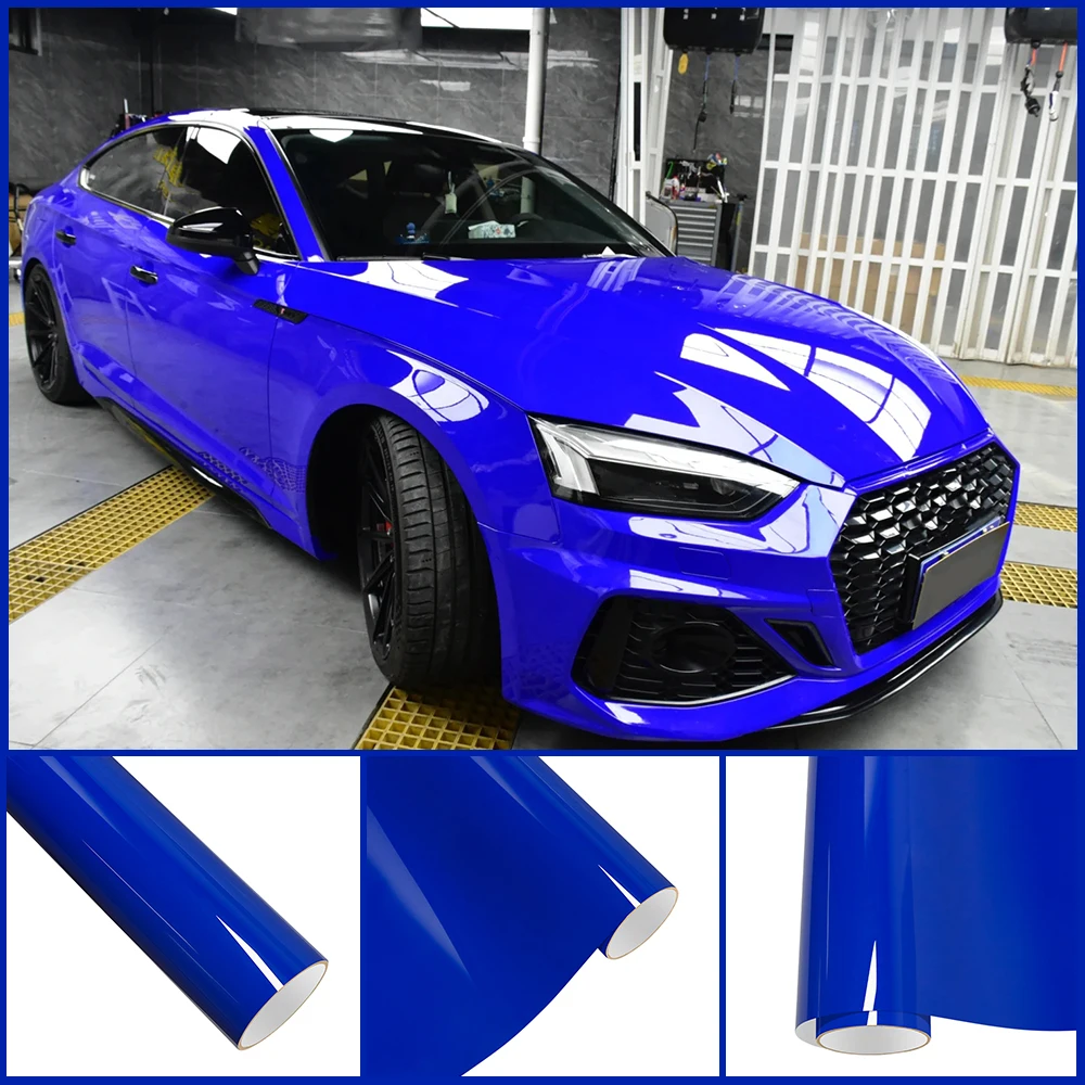 

Platinum Klein Blue Car Sticker PET Vinyl Film Bubble Free PVC Film Car Wrapping Decal Car Exterior Accessories Auto Decoration