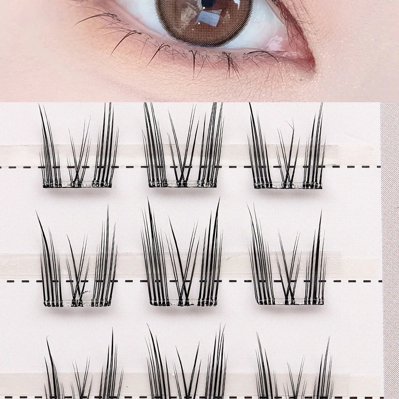 1 hoja de pestañas postizas gratis, corbata de zorro, personas perezosas, puede elegir el nuevo adhesivo suave y sin pestañas postizas