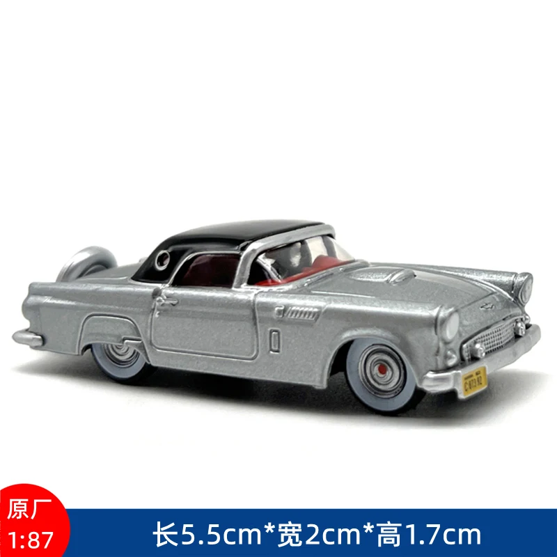 1/87 HO Scale Alloy Car Model Vintage Convertible Sports Car Model Miniature Collection HO Scene Decoration Sand Table Landscape