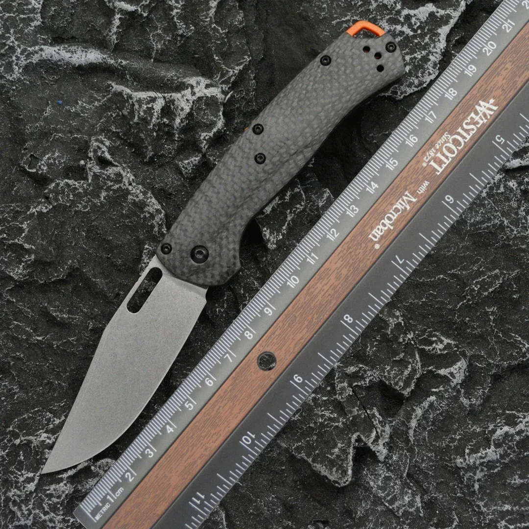 BM15535 Pocket Folding Knife Carbon Fiber+steel Handle Outdoor Hunting Survival Sharp EDC Self-defense Multi-tool Self-defense