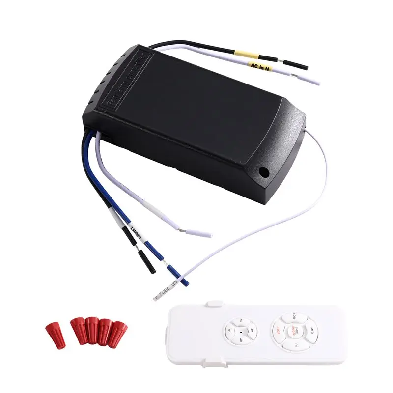 B76B Universal Ceiling Fan Remote Control Kit with Mute Adjustable 3 Wind Speed Timing Switch Lamp Transmitter Receiver 220V