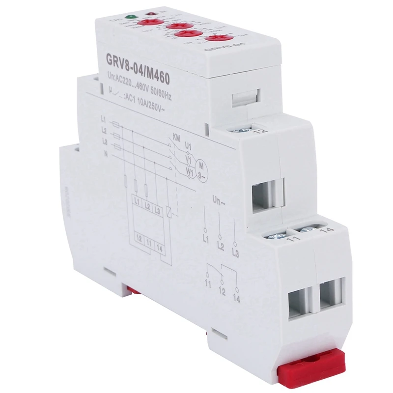 3X GRV8-04 M460 3-Phase Voltage Monitoring Relay Phase Sequence Phase Failure Protection Voltage Control Relay