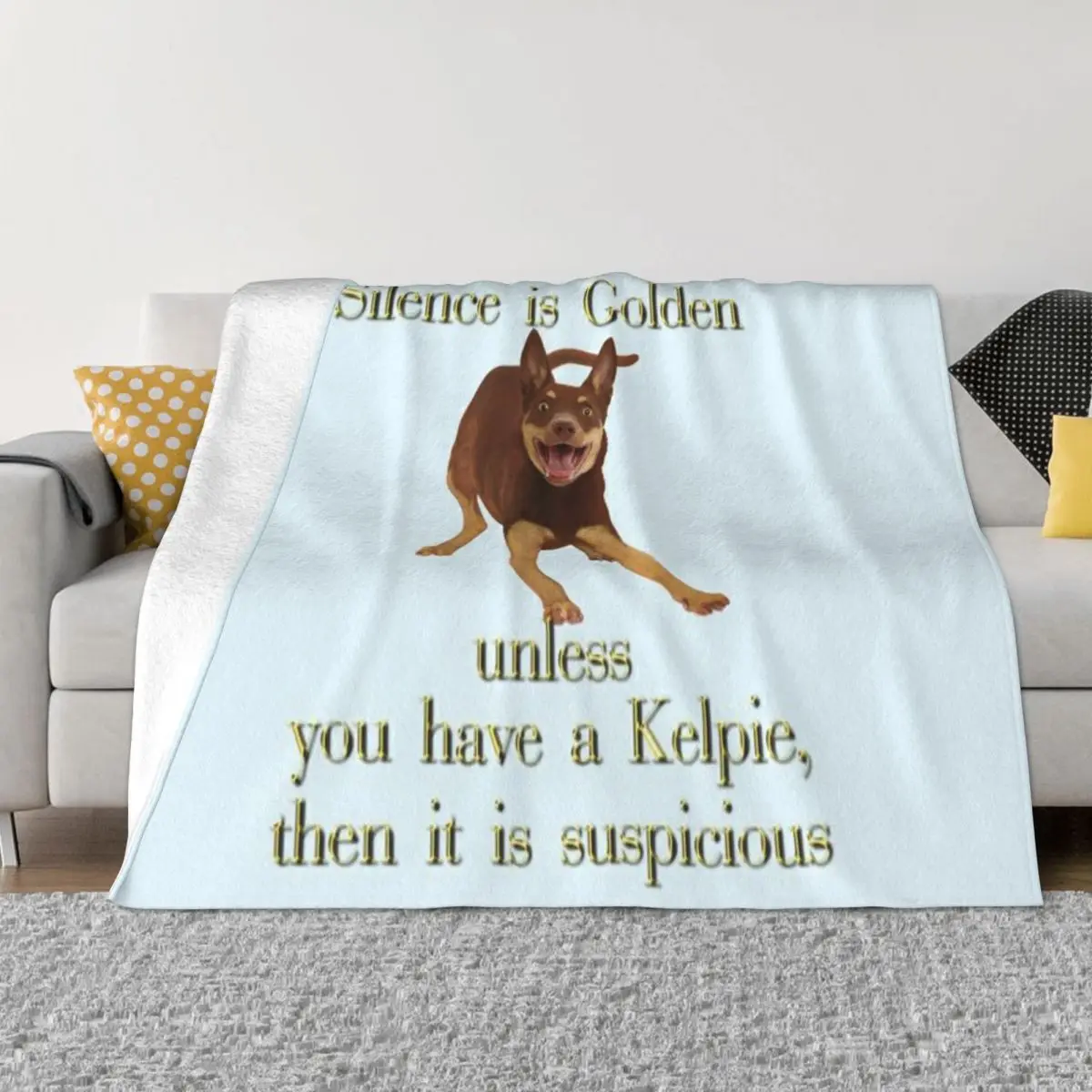 

Тиша — это золото, если вас есть одеяло из ультрамягкого микрофлиса Kelpie.