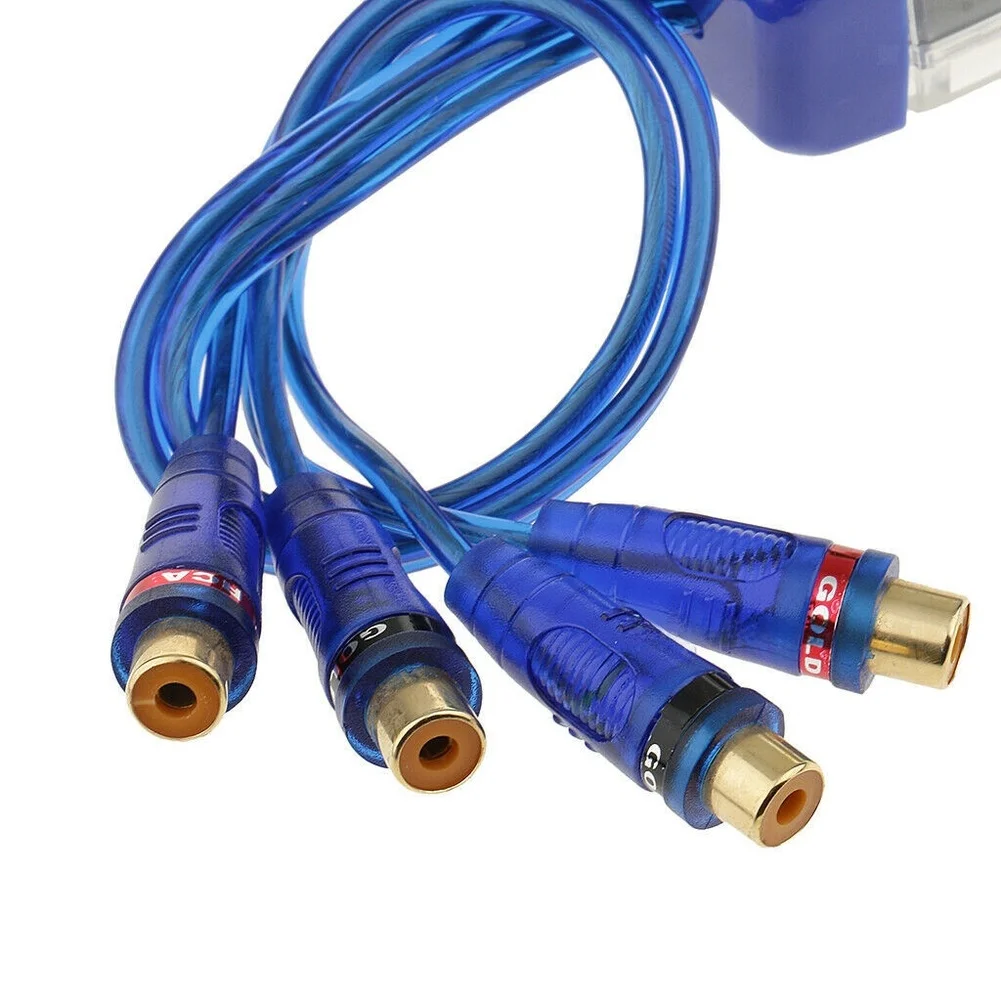 

4 Channel Ground Loop Noise Isolator For RCA Car Audio Filter Hum Eliminator-With Gold Plated Connectors Blue ABS Car Stereo