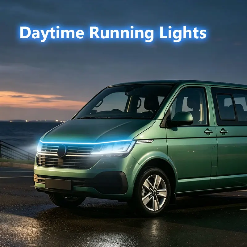 For VW Transporter Caravelle Multivan T5 T6 Universal Auto 12V LED DRL Daytime Running light Flexible Decorative Ambient Lamp