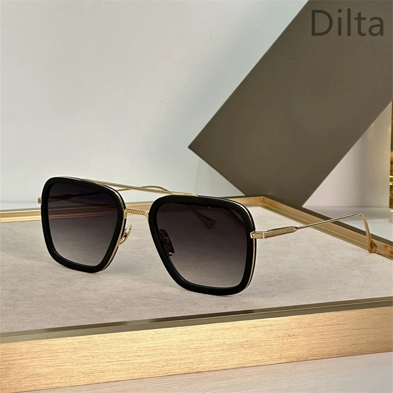 Dilta Flight 006 Fasion Vierkant Luxe Designer Merk Zonnebril Mannen Uv400 Outdoor Dubbele Brug Lunet Soleil Femme
