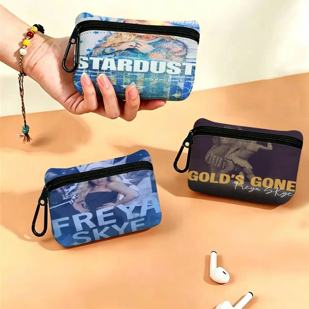 Pop Singer Freya S-Skye Waterproof Oxford Cloth Zipper Wallet Portable Hanging Small Coin Purse For Travel