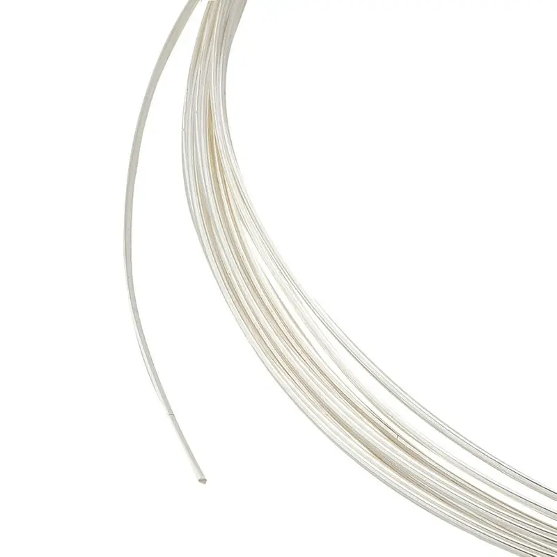 2 Meters 0.3-1.0mm 925 Sterling Silver Wires Half Hard Round Craft Wires Beading Wire for DIY Bracelet Necklace Jewelry Making