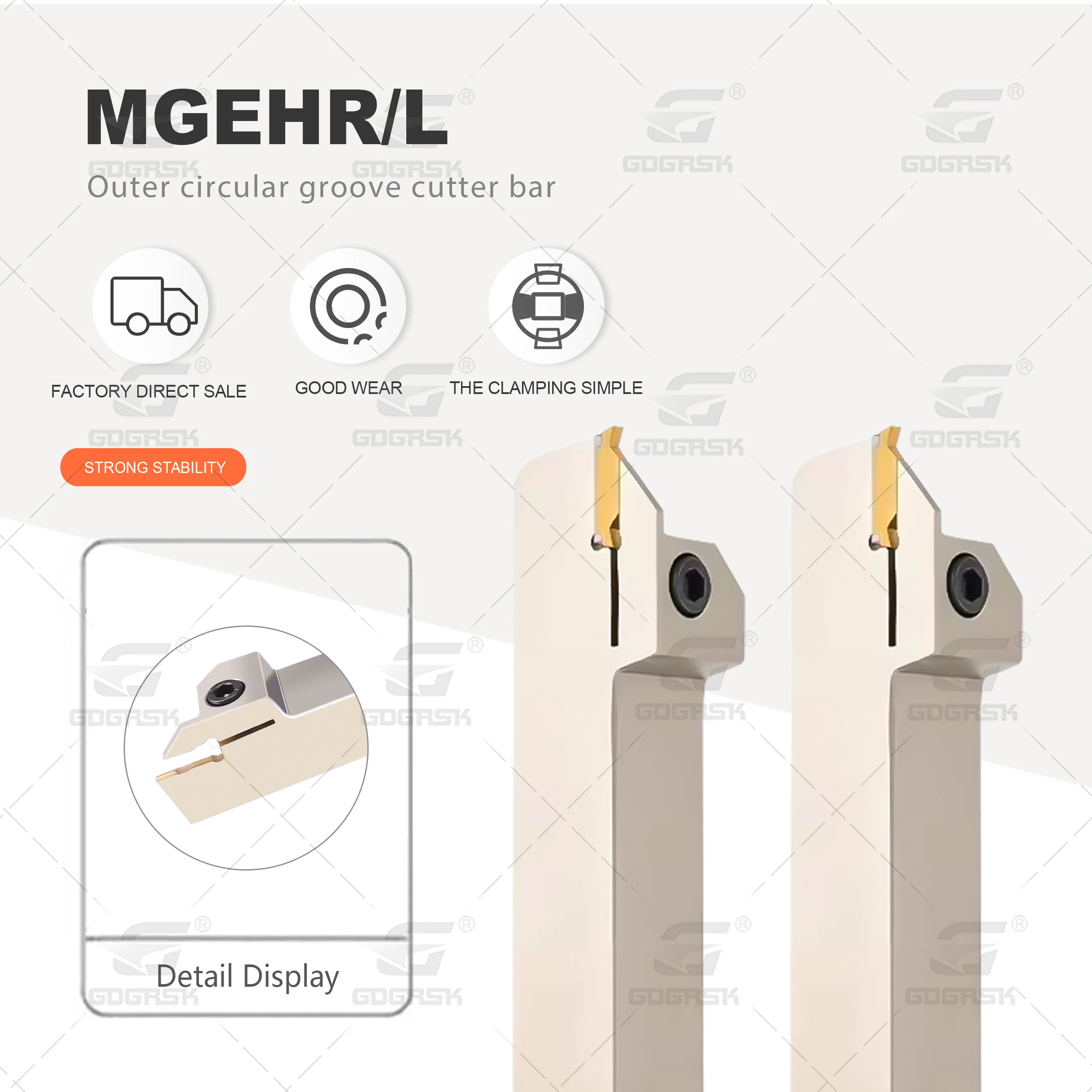 MGEHR/L Series Grooving Tool Rod MGEHR1212J-2D24 MGEHL1616-2 DESKAR Slotting Cutter Bar MGEHR/L1212/1616/2020/2525 White Holder