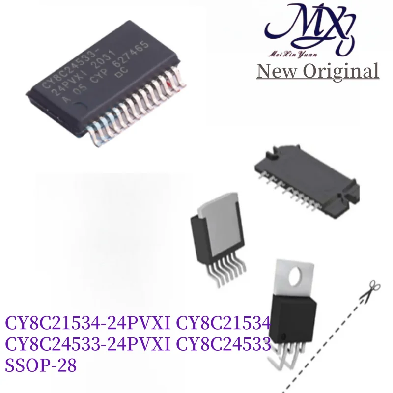 MXY 10Pcs CY8C21534-24PVXI CY8C24533-24PVXI CY8C21534 CY8C24533 IC  chip new original SSOP-28