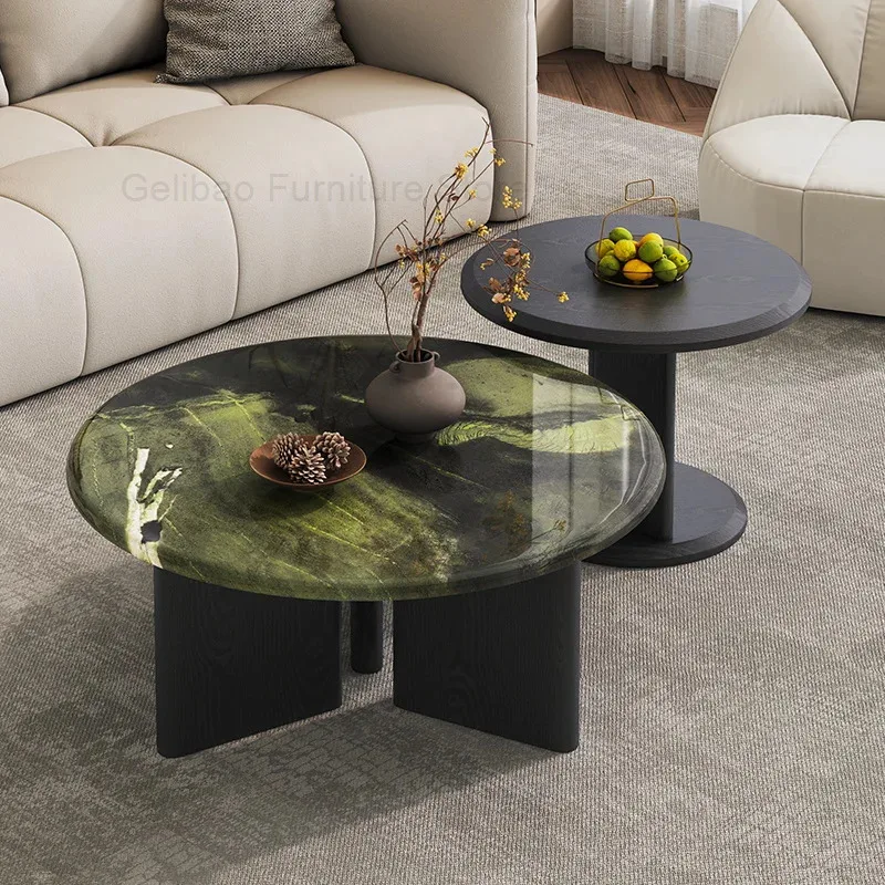 

Nordic Round Coffee Table Modern Decoration Designer Writing Minimalist Coffee Table Service Italian Cheap Couchtisch Furniture
