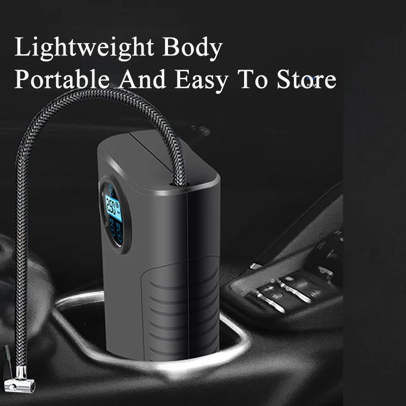 Cordless Air Pump Electric Digital Car Tire Inflator Portable Air Compressor Lightweight For Car Bicycle Balls Fast Inflation