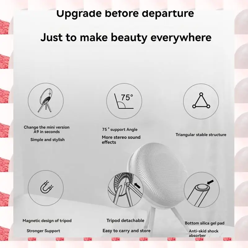 ABGN Dudukan Speaker Desktop Portabel untuk Speaker A1 2Nd Dudukan Speaker Stabil Stabilitas Yang Ditingkatkan A