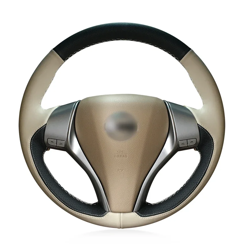 

DIY Hand-Stitched Non-slip Artificial Leather Steering Wheel Cover for Nissan Teana Altima X-Trail Qashqai Interior Accessories