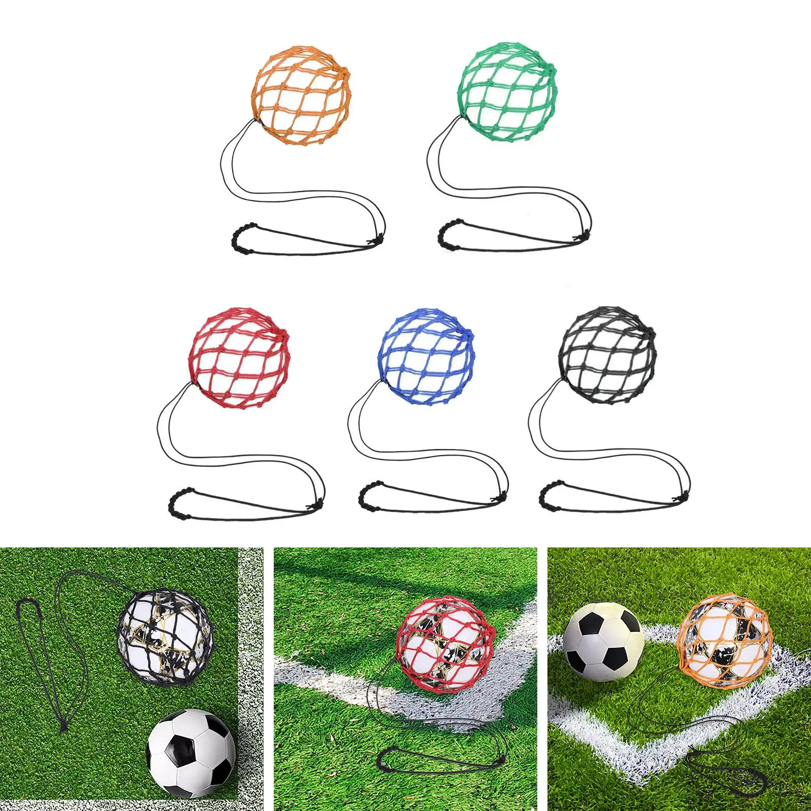 Football Kick Trainer Adjustable Soccer Ball Net Kicker Equipment for School Playgrounds Boys Beginners Players Football Fields