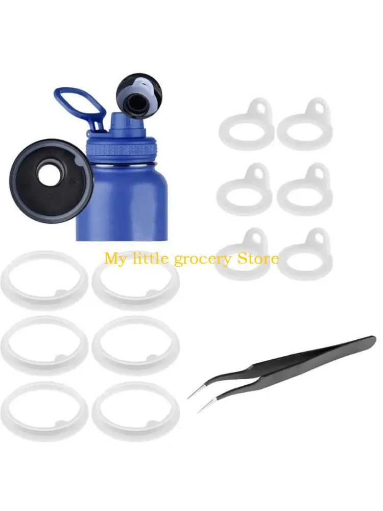 D5BD 13pcs Silicone Gaskets for Water Cups Water Bottle Gasket Set Replacement Parts
