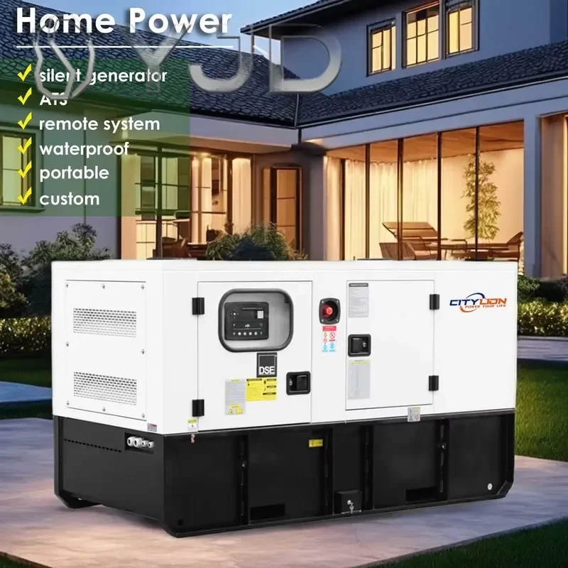 15 KVA Silent Generator 3 Phase 12 KW Open Frame with Remote Start 60Hz Frequency 230V/240V/480V Rated Voltage