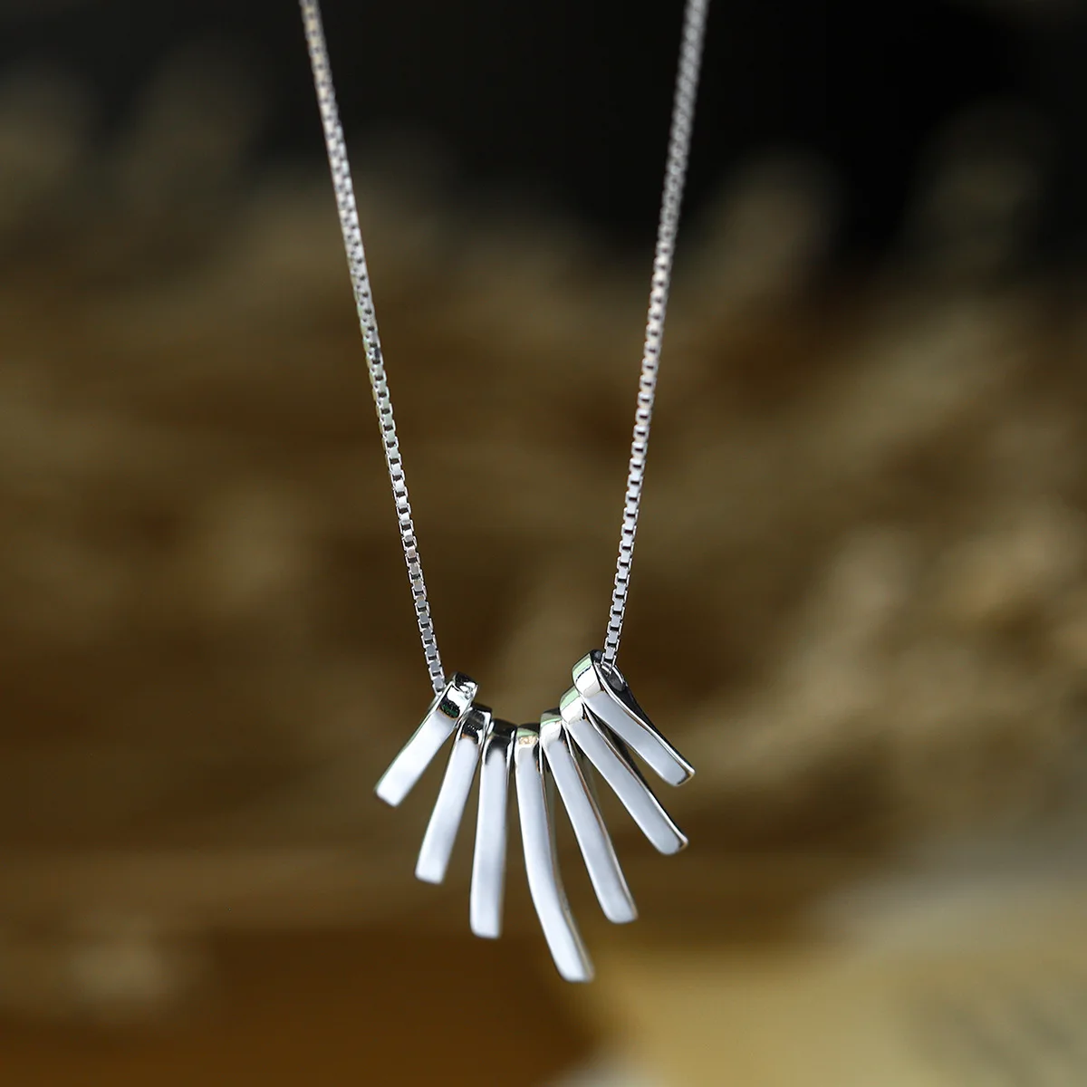 Collar asimétrico de barra Vertical de moda de estilo coreano de plata de ley S925 para mujer cadena de clavícula Simple y elegante