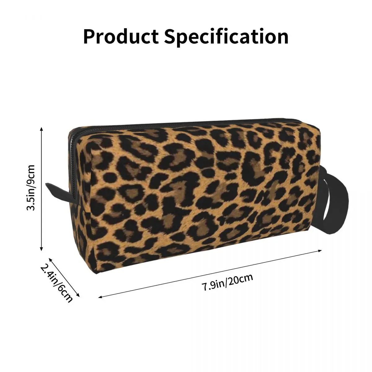 Wild Leopard Skin Pattern Makeup Bag Cosmetic Organizer Storage Dopp Kit Toiletry Cosmetic Bag Women Beauty Travel Pencil Case