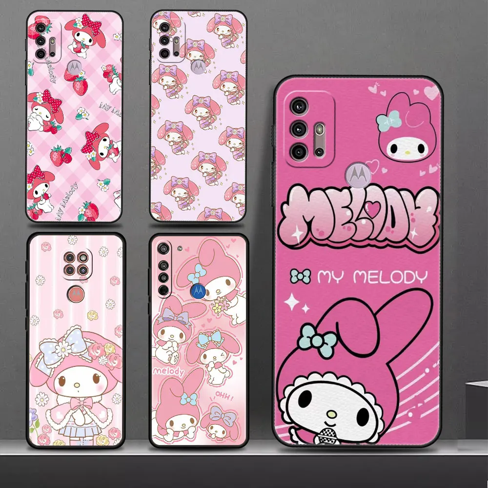 Case For Motorola G60 G30 G22 G52 G51 G71 G31 One Fusion Edge 20 30 G9 Play G72 G32 G30 Soft Phone Cover Pink Cartoon My Melody