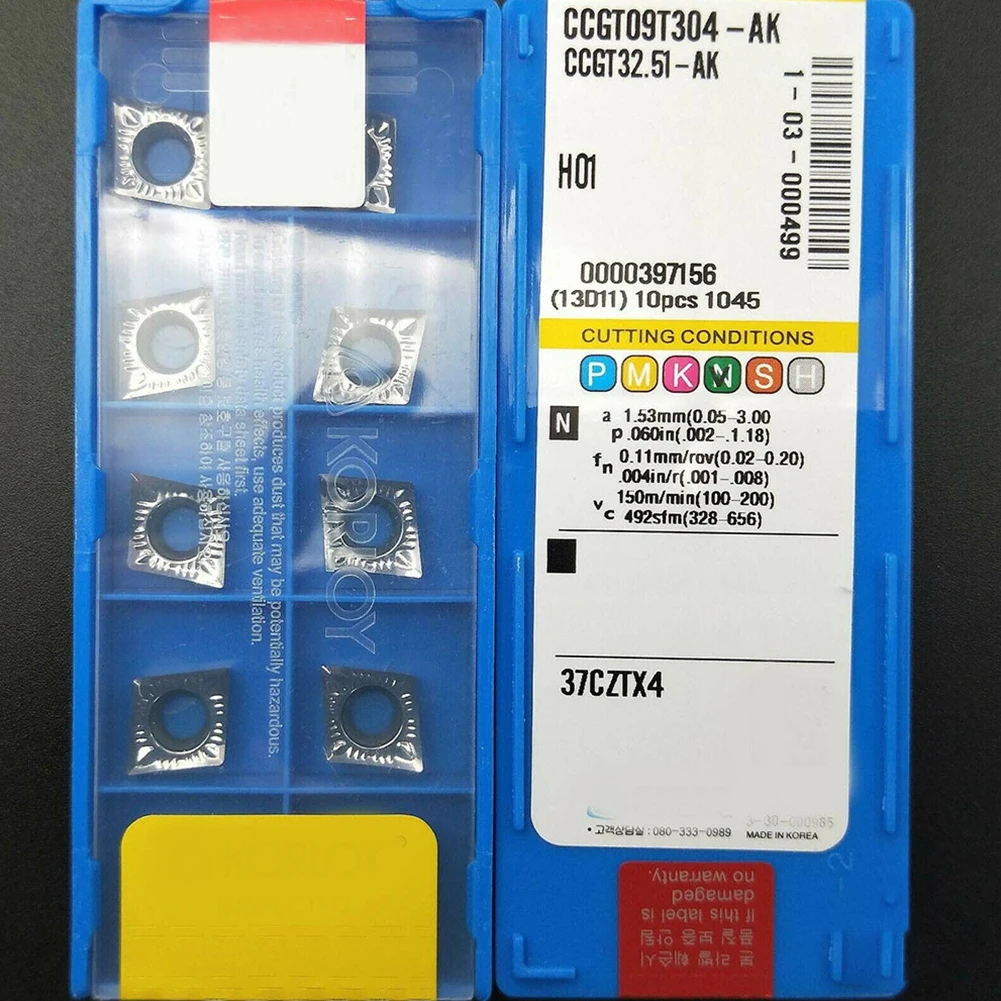 

Надежное лезвие и замена прокладок, 10 шт. CCGT09T304AK H01 CCGT32 51AK H01, алюминиевые лезвия, вставки с ЧПУ, резак