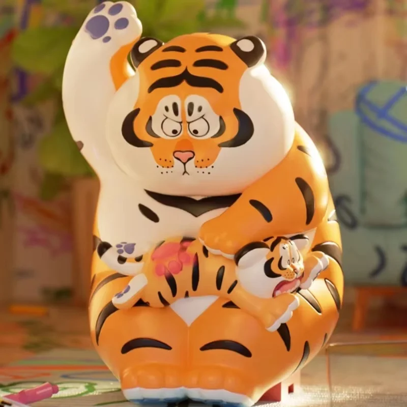 I'M Not A Fat Tiger Cute Mystery Box The Father Is Kind And The Son Filial Series Blind Box Collectible Doll Kid Holiday Gift