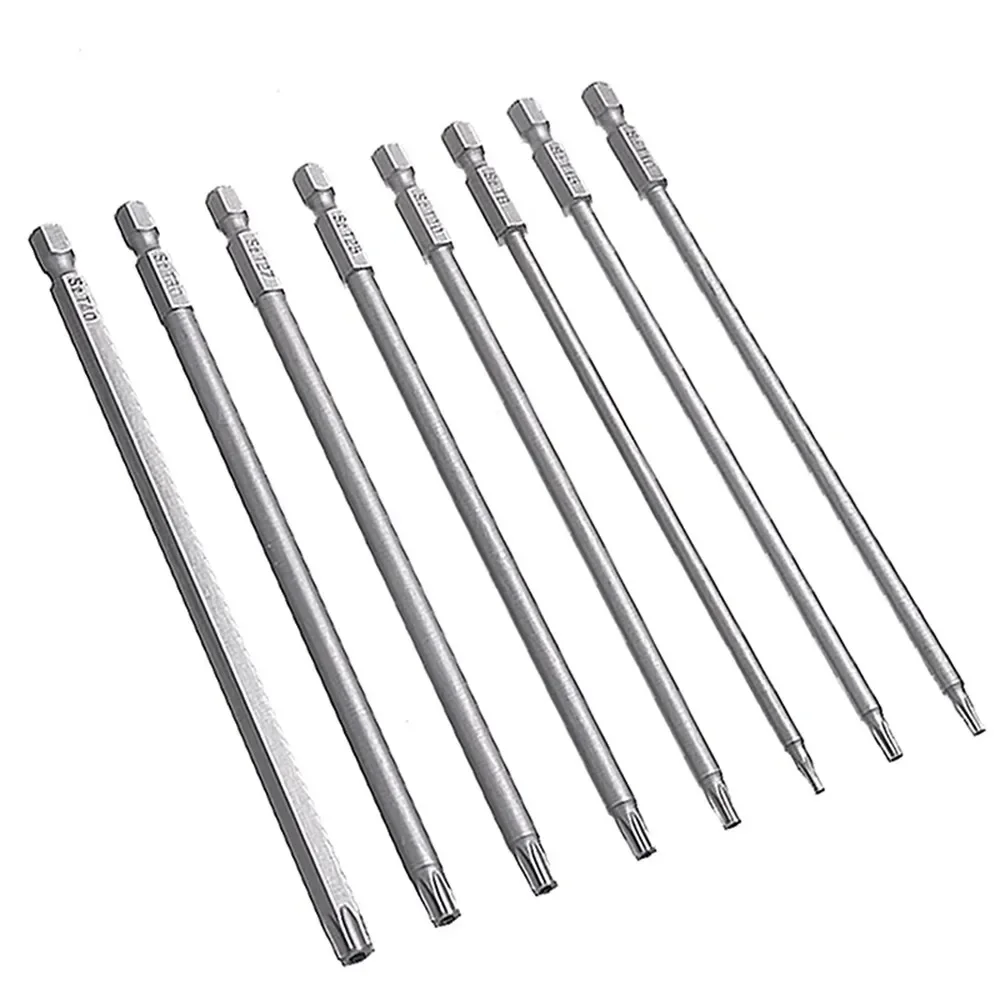 

1PC Magnetic Torx Screwdriver Bit 150mm Long T8 T15 T20 T25 T27 T30 T40 Hand Tools Parts Screwdrivers Nutdrivers Bits