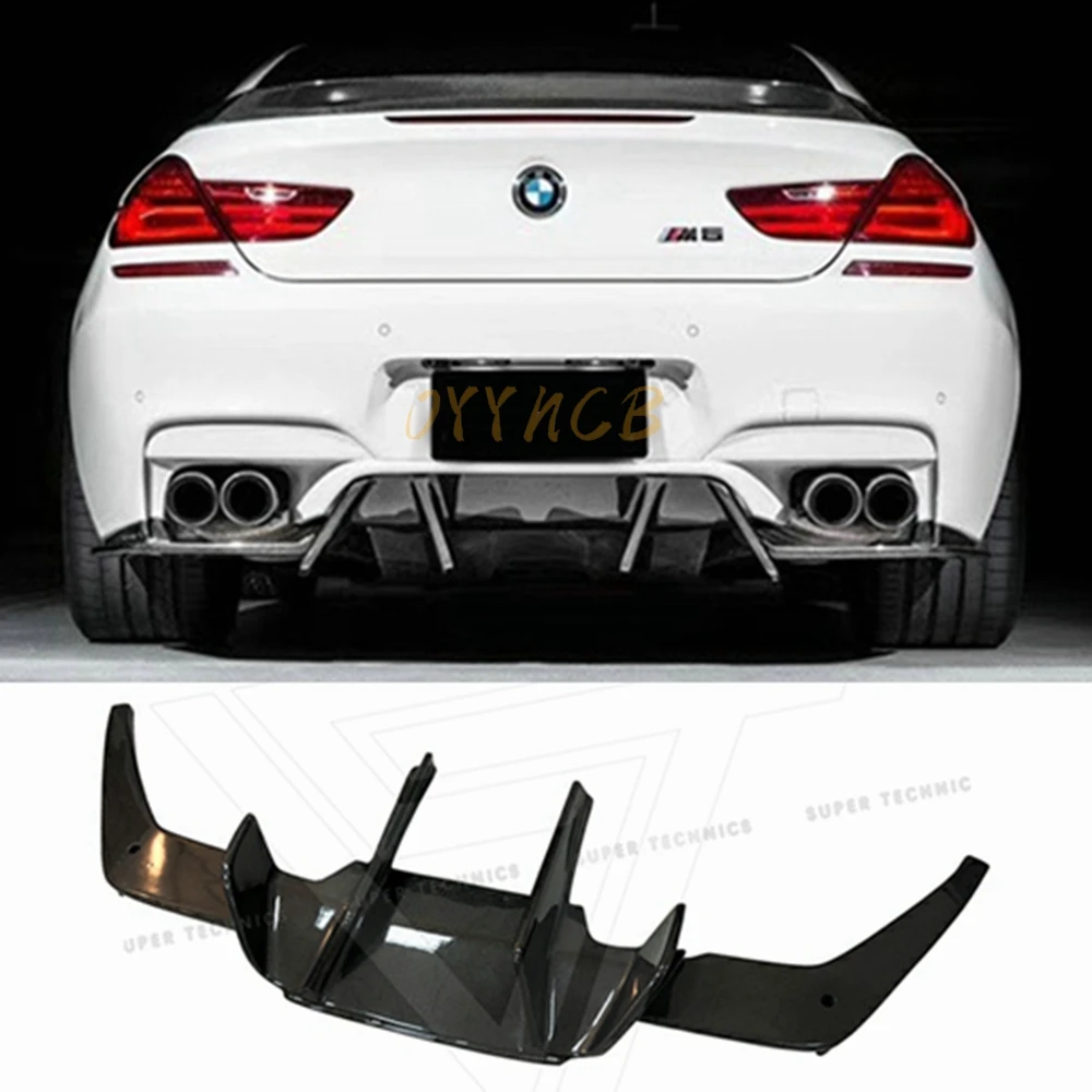 

For BMW F06 F12 F13 M6 M Tech M Sport 2013 - 2016 Bumper Guard 3Pcs/set Carbon Fiber Rear Bumper Lip Diffuser Spoiler