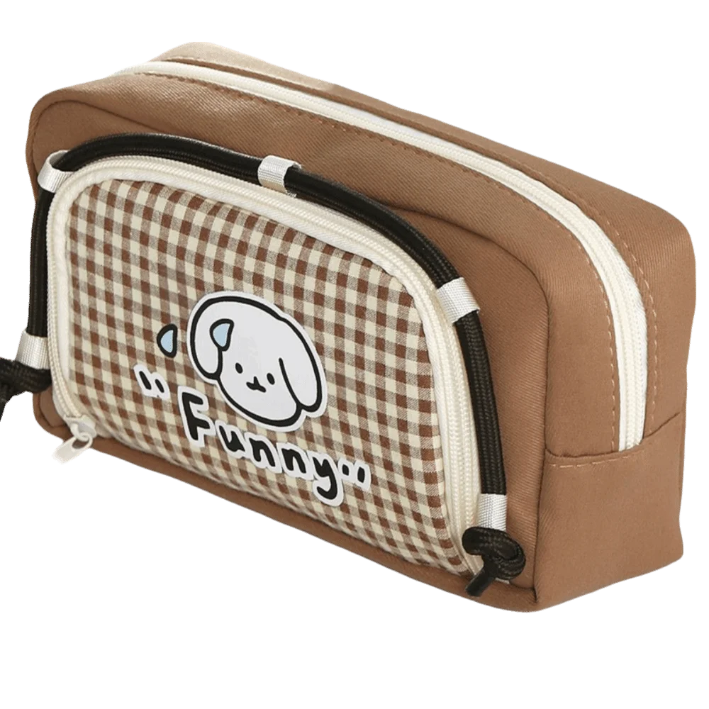 

Retro Cute Puppy Pencil Case Large Capacity Portable Pen Bag Stationery Storage Bag School Office Supplies