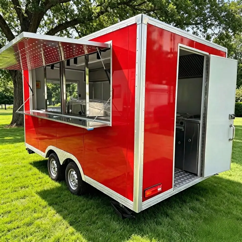 Full Kitchen Equipment Mobile Food Truck Kitchen Stove Grill Kabab Grill Featuring BBQ Fryer Popcorn Maker
