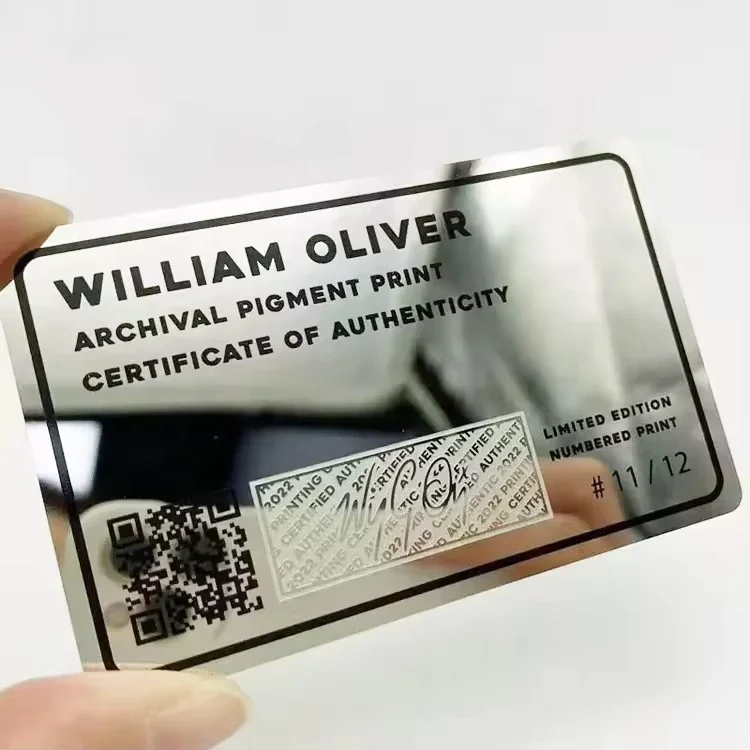 Exquisite Elegance Embossed DurabilityMirror Relief Design Premium Business Metal Card