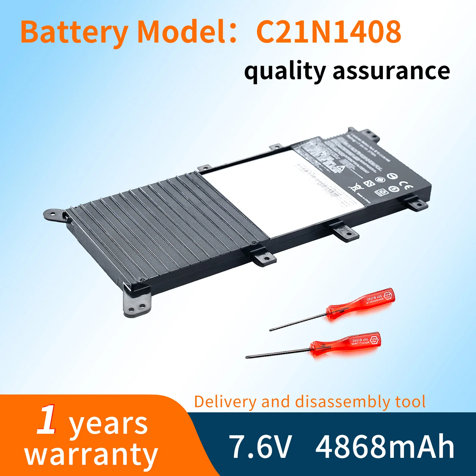 

BVBH New C21N1408 Laptop Battery For ASUS VivoBook 4000 MX555 V555L V555LB V555U Series 7.6V 37WH Free 2 Years Warranty