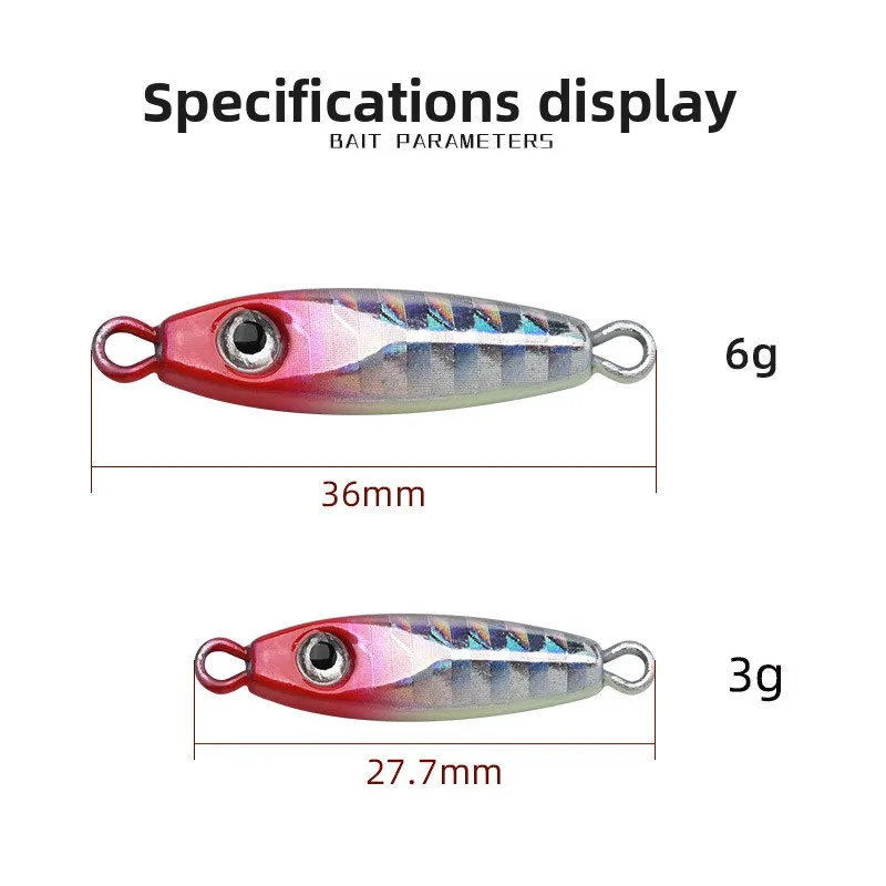 MUKUN 5pcs Small Jigs Fishing Lure 3g 6g Metal Jigging Micro Spoon Trout Isca Artificial Hard Bait Fishing Equipment view 3