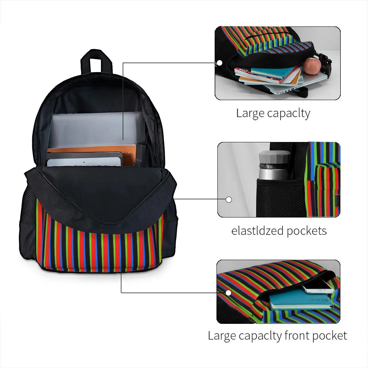 Mochila de viaje para niños y niñas, morral escolar de dibujos animados, de hombro, gran capacidad