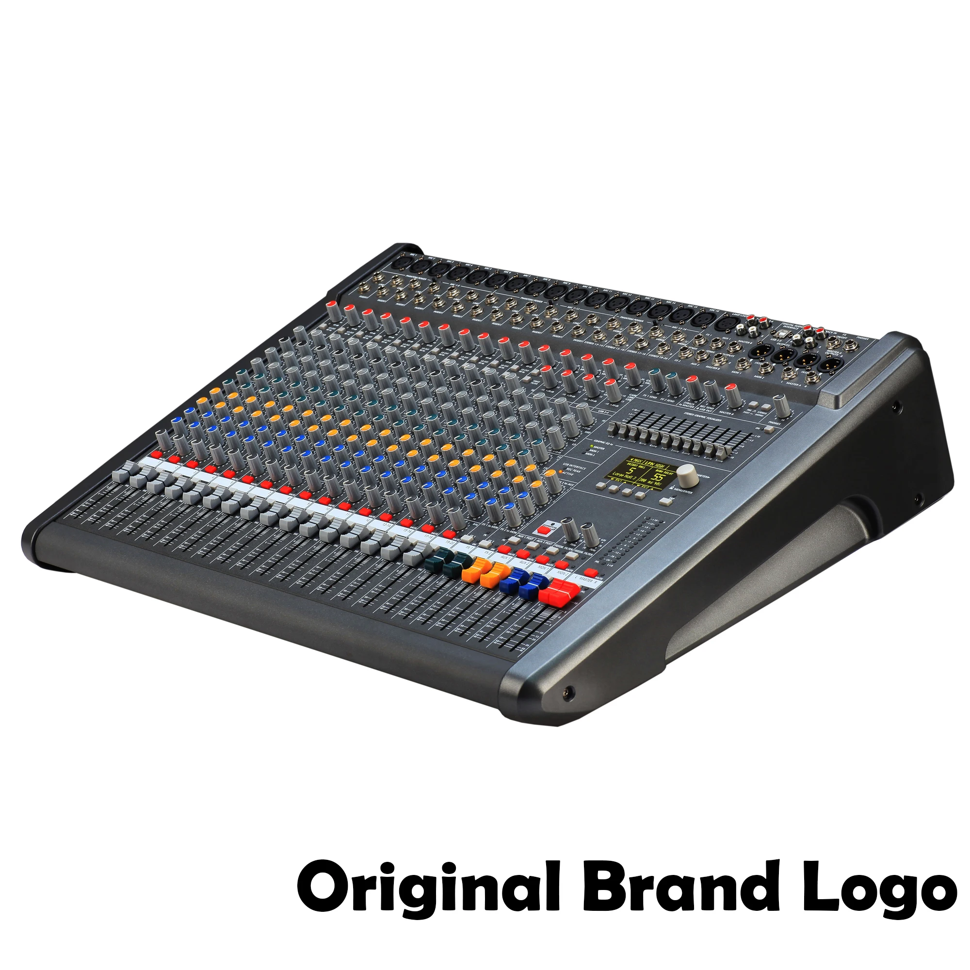 Leicozic-consola mezcladora de Audio alimentada por PM1600-3 Powermate, sistema de mesa de mezcla profesional de 16 Canales para escenario/Iglesia/eventos