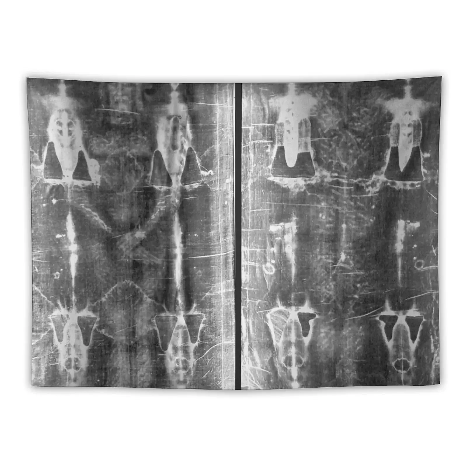 

Easter: Full length negatives of the Holy Shroud of Turin Tapestry Bedroom Decor Room Decorations Tapestry